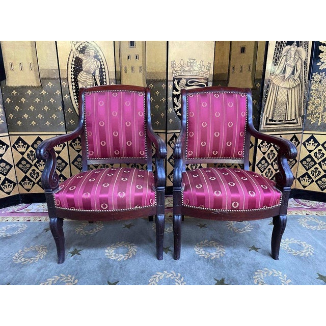 Set of Restoration Armchairs For Sale - Image 11 of 11