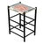 Vintage 1940s tall wooden stool with a black painted frame and a Premier Egg Mash feed sack seat. The frame is built with...
