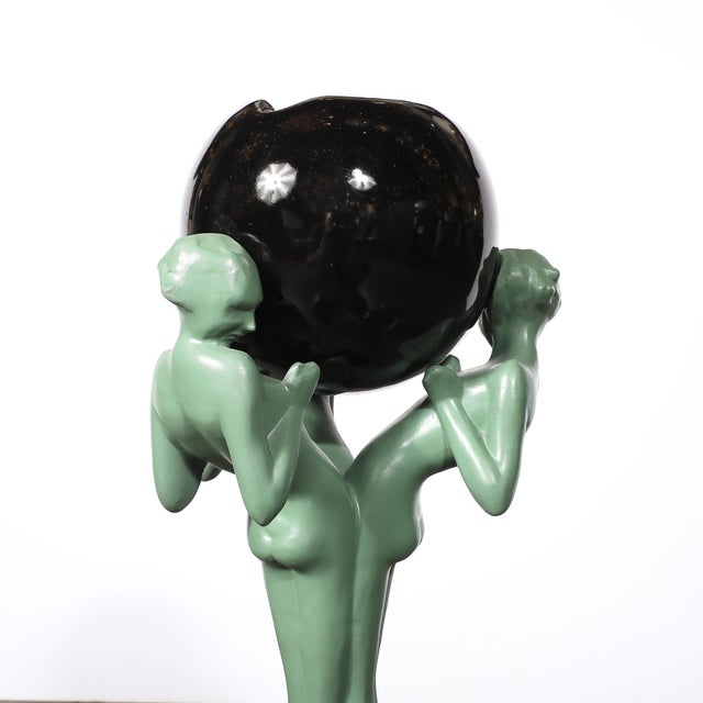 Frankart Art Deco Three Graces Smoker's Stand by Frankart For Sale - Image 4 of 18