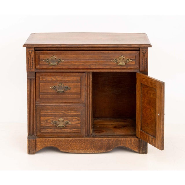 Arts and Crafts Oak Wash Stand For Sale - Image 4 of 8