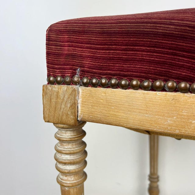 Beige Swedish Gustavian Carved Wood in Velvet Chair For Sale - Image 8 of 12