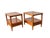 Wood Hekman Mid-Century Modern Walnut End Tables With Drawer and Open Shelf - A Pair For Sale - Image 7 of 13