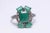 Contemporary Emerald and Diamond Ring, , Size 8.25 For Sale - Image 3 of 5