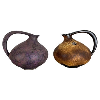 Pottery Vases 313 attributed to Kurt Tschörner Ruscha, Germany, 1970s, Set of 2 For Sale