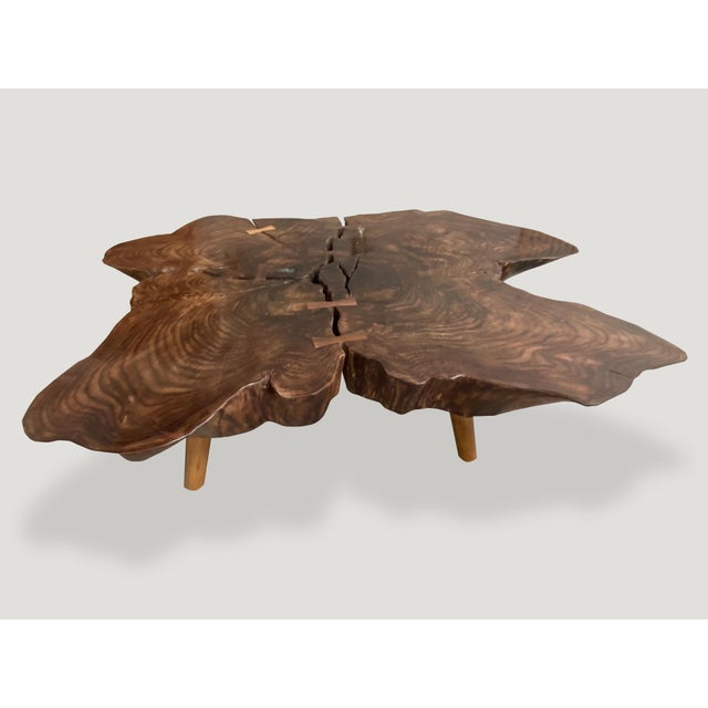 Contemporary Andrianna Shamaris Amorphous Rosewood Coffee Table For Sale - Image 3 of 18