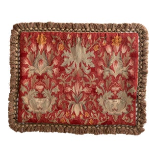 Gerry Nichols Tulip Tapestry and Tassel Pillow For Sale