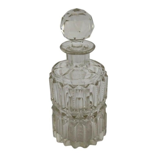Four Vintage Dimiutive Cut & Pressed Glass Spirit Decanters C1940 For Sale - Image 6 of 18