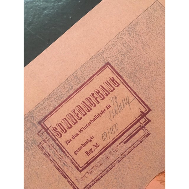 Mid-Century Modern Lithograph by Dénes von Szebeny, 1973 For Sale - Image 3 of 7