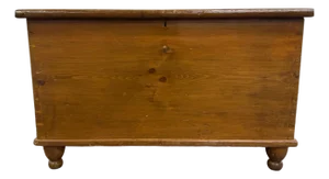 Antique American Primitive Solid Pine Blanket Chest