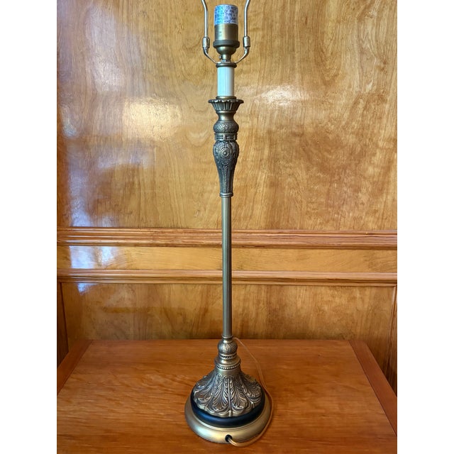 Late 20th Century Late Twentieth Century Gold and Black Neoclassical Style Buffet Lamp From the Bombay Company For Sale - Image 5 of 10
