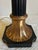 Gold Vintage Pair of Maitland Smith Tall Black and Gold Column Style Table Lamps For Sale - Image 8 of 12