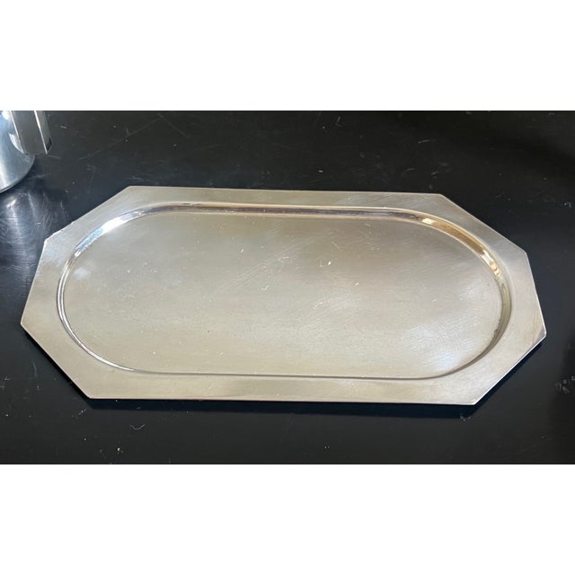 Merle D, Faber Quadruple Silver Plated Art Deco Skyscraper Design Five Piece Set For Sale - Image 12 of 16