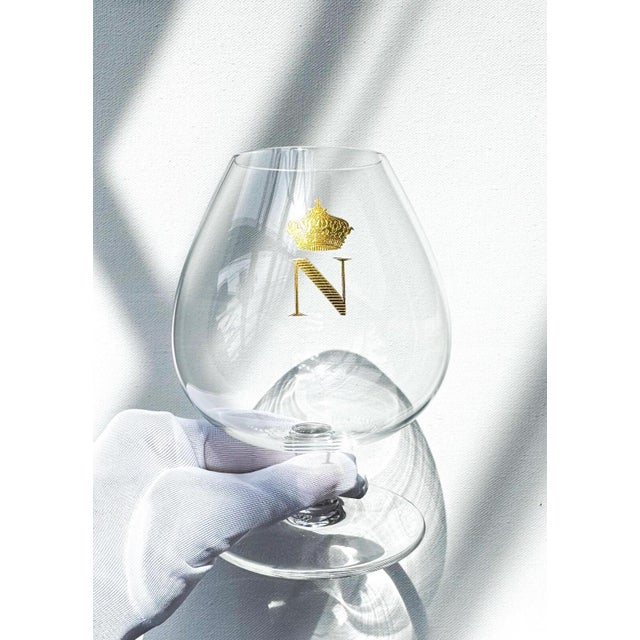 Set of 5 Large vintage Baccarat crystal Cognac / Brandy Snifter glass, made by Baccarat Crystal. Baccarat pattern...