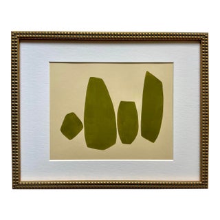 2025 "Escursione" Contemporary Abstract Painting on Paper by Artist r.k. Red For Sale