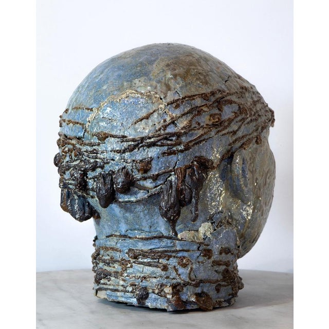 Sea Glazed Refractory and Iron Sculpture, 2010s For Sale - Image 3 of 17