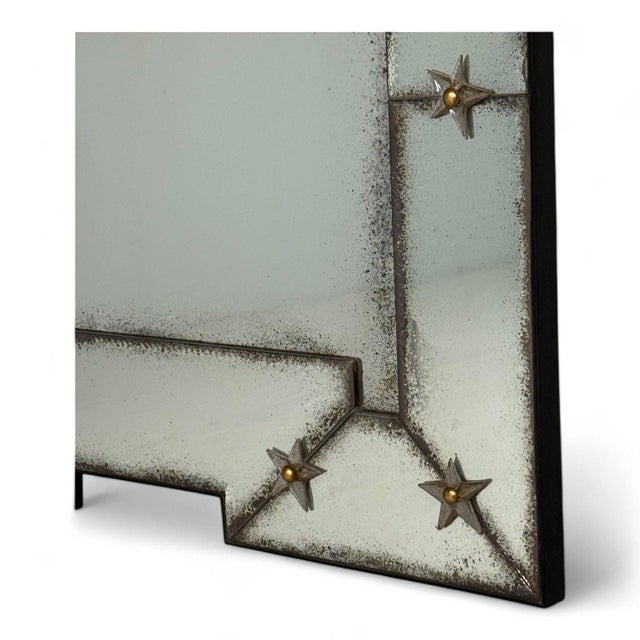 Art Deco Style, Antique and Beveled Glass, Venetian Wall Mirrors, 21st C. For Sale In New York - Image 6 of 9