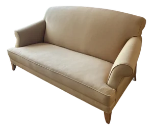 Todd Hase Sofa With Fan Back – Custom Upholstered, Transitional Style, 2000