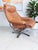1980s Set of Mid-Century Modern Leather Lounge Chair and Ottoman from Skoghaug Industri, 1980 For Sale - Image 5 of 18
