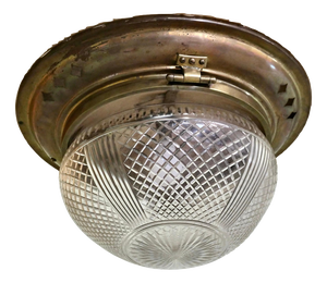Large Art Deco Early Passenger Liner Ceiling Light, 1920