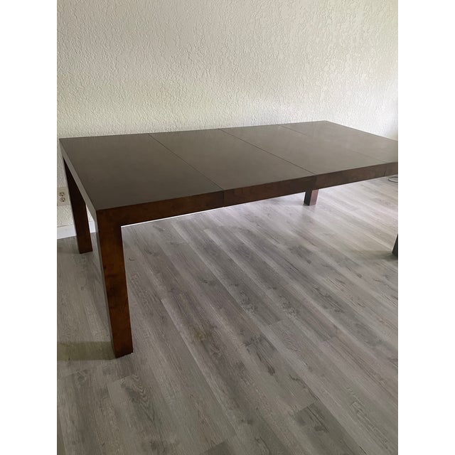 1970s 1970s Attributed to Milo Baughman for Thayer Coggin Monumental Burl Dining Table For Sale - Image 5 of 12