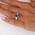 2.51 Carat Oval Blue Sapphire & Mixed Diamond Platinum Filigree Ring, Size 4 For Sale - Image 11 of 12