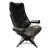 1950s 1950s Black Swivel Spinger Iron Lounge Chair With Ottoman by Homecrest For Sale - Image 5 of 9
