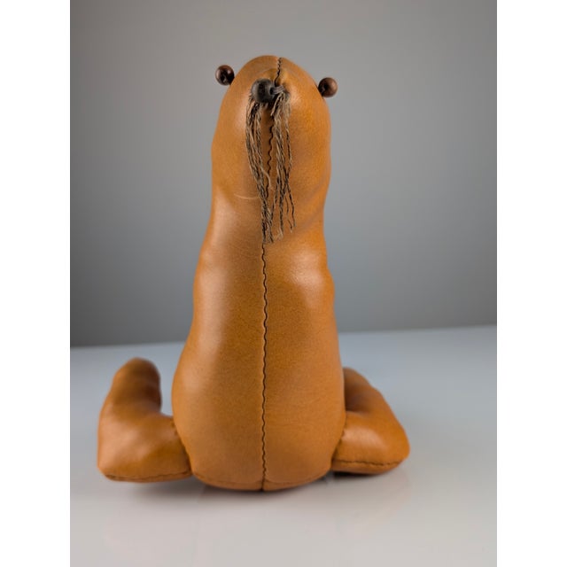 Vintage Leather Seal Decorative Sculpture, 1970s For Sale - Image 5 of 9