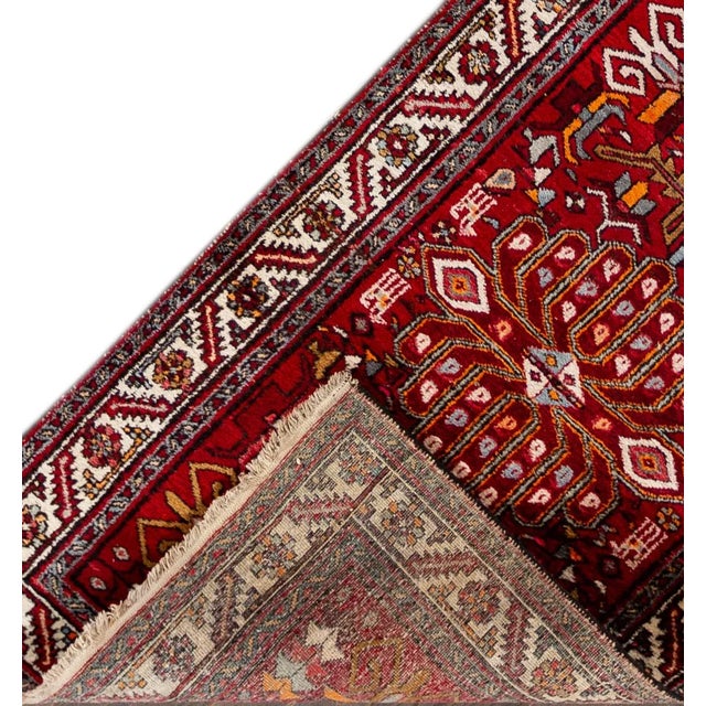 Traditional Vintage Persian Heriz Rug, 3'4" X 10'9" For Sale - Image 3 of 12