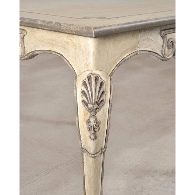 Dennis & Leen Beauvais Painted Square Salon Games Center Table For Sale - Image 12 of 18