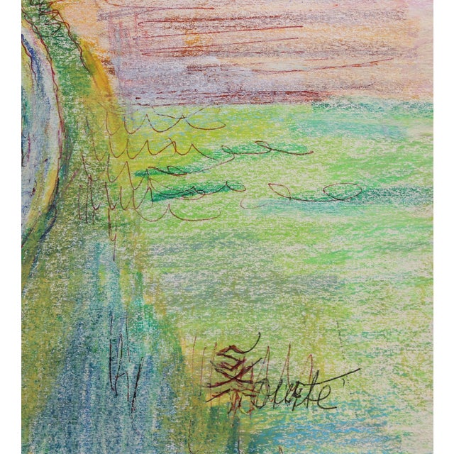 Suzanne Tourte, On the Path, 1950s, Pastel & Ink on Paper, Framed For Sale - Image 13 of 15