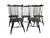 5 Fan-back side chairs and 1 Comb-back armchair Side-chair outer measurements: Height of back 37.5” Depth of chair 21”...