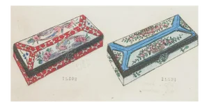 Unknown - Porcelain Boxe - Original China ink and Watercolor - 1890s