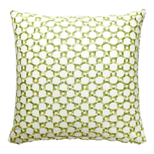 The House of Scalamandré Island Trellis Pillow, Green