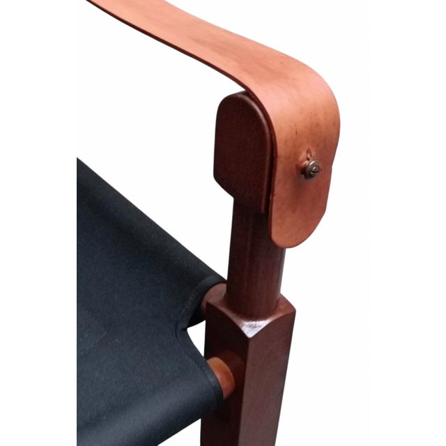 Walnut and Canvas Via Vai Chairs by Luca Meda for Molteni, Italy, 1990s, Set of 4 For Sale - Image 9 of 11