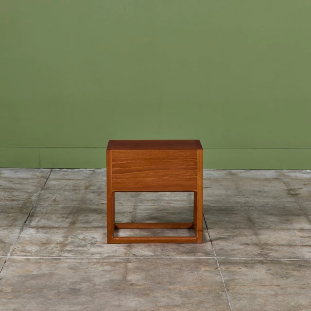 Brown Single Teak Nightstand by Aksel Kjersgaard For Sale - Image 8 of 15