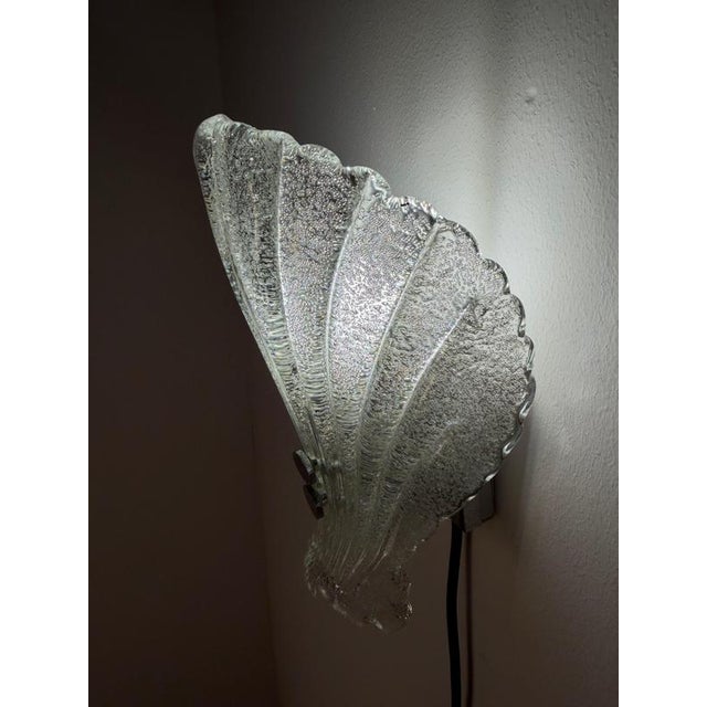 Glass Shell Wall Lamp from Sölken Leuchten For Sale - Image 5 of 11