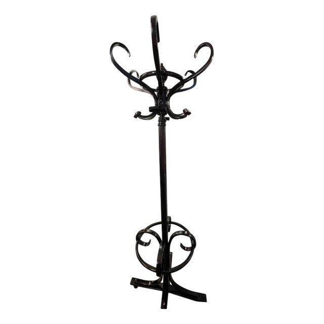 Coat Stand in Black Ebonized Wood from Thonet, 1990s For Sale