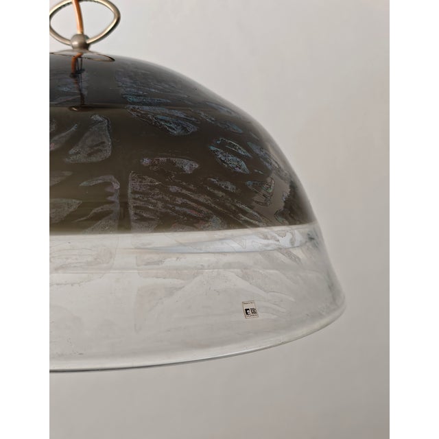 Vintage Murano Glass Pendant Lamp by Fratelli Toso, 1970s For Sale - Image 4 of 15