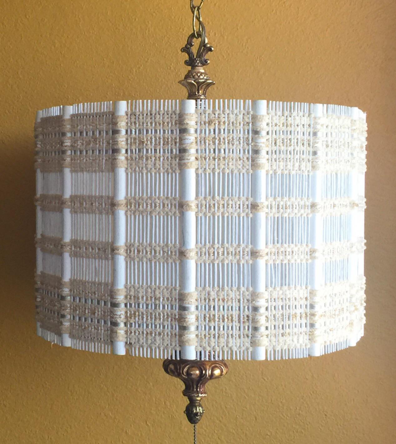 mid century swag lamp