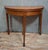 Brown Louis XVI Style Mahogany and Green Felt Half-Moon Game Table For Sale - Image 8 of 8