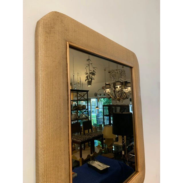 Natural Rattan Weave Over-Sized Mirror For Sale - Image 4 of 9