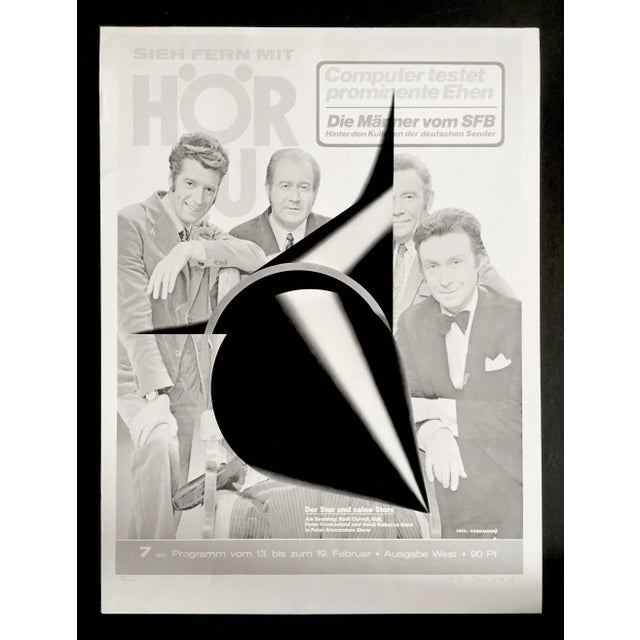 Rune Mields, 1971 “Der Star und seine Stars'' Original Screenprint, Very Rare hand signed and dated in pencil (Proof) on...