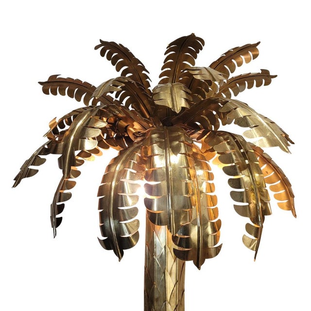 Pair of “Palm Tree” Lamps, Christian Techoueyres for Maison Jansen, Gilded Brass, 1970s – France An exquisite pair of palm...