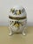 Ceramic Vintage Mid 20th Century Napco Porcelain Footed Faberge Egg Trinket Box For Sale - Image 7 of 7