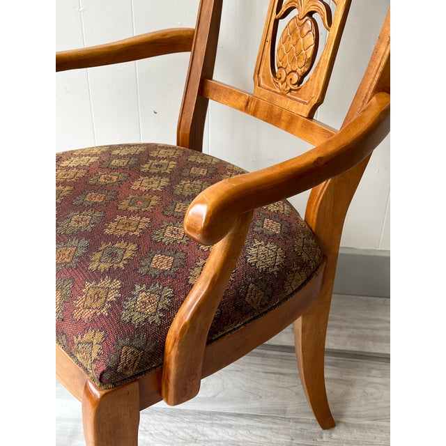 Ethan Allen Legacy Carved Pineapple Dining Chairs Set of 10 Chairish