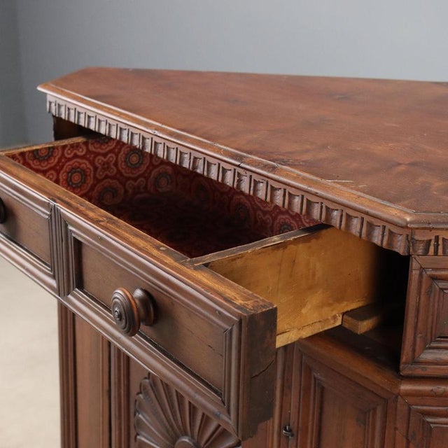 Antique Baroque Wood Corner Cabinet For Sale - Image 4 of 11