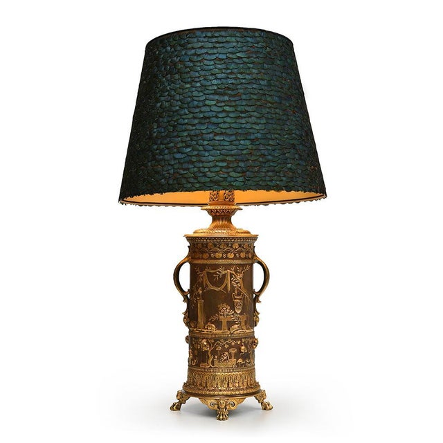19th Century Oil Table Lamp in Gilded Bronze For Sale - Image 9 of 9