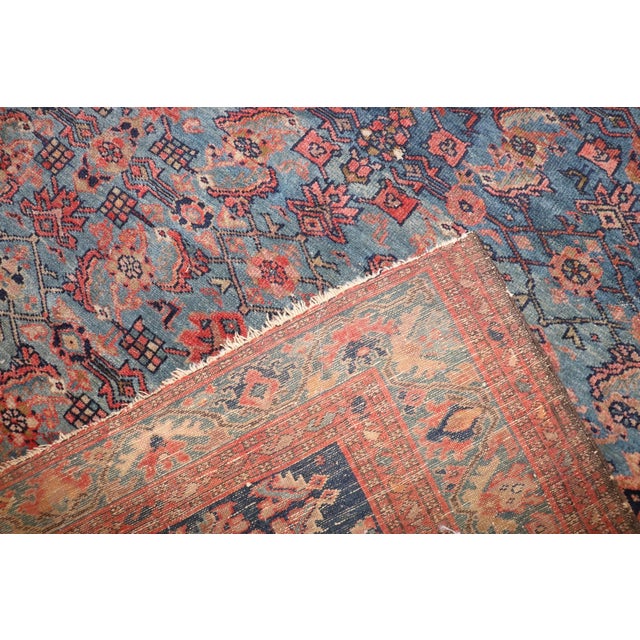 Silky Aqua field.. Finely woven herati design.