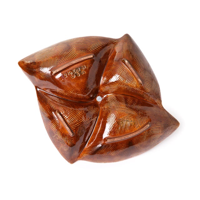 1960s Vintage Mid-Century Modern California Pottery Serving Dish For Sale - Image 5 of 6