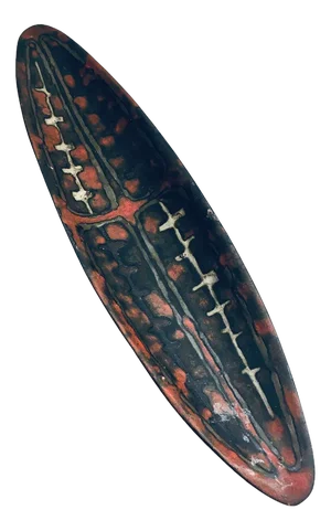 Abstract Art Ceramic Surfboard Bowl Dish from Perignem Studio, Belgium, 1960s